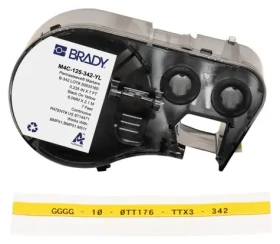 BRADY PermaSleeve Wiremarker / Návlečky na vodiče / pre tlačiarne M410, BMP41, M510, BMP51, BMP53, M511 (M4C-125-342-YL)
