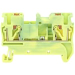 TRU COMPONENTS TC-JPT6-PE priechodná svorka 8.2 mm rýchle pripojenie Pólov: 2 0.5 mm² 6 mm² zelená, žltá 1 ks; TC-11592376
