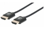 Manhattan ultratenký HDMI kábel s ethernetom / HDMI-HDMI / 2m / tienený / čierna (394376)