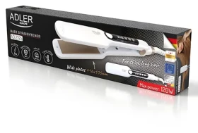Adler AD 2325 biela / Žehlička na vlasy / 120 W / 140-220 °C / 7 teplôt / LCD (AD 2325)