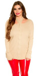 Curvy Girls! KouCla ribbrd jumper with neck holder grey Einheitsgroesse