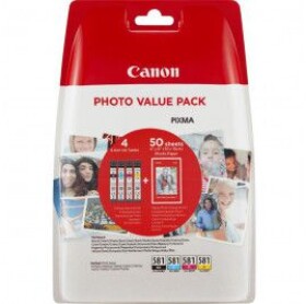 Canon originálny toner CLI-581, CMYK + 4x6 Photo Paper (50 sheets) (2106C005)