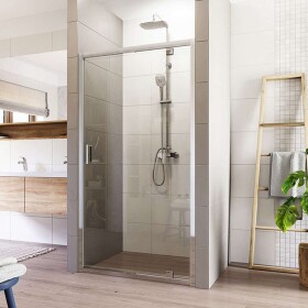 Mereo Sprchové dvere, Lima, pivotové, 80x190 cm, chróm ALU, sklo Číre CK80913K