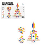 Mamido Mamido Flexibilná magnetická stavebnica Tube Block Pro Max 66 dielov