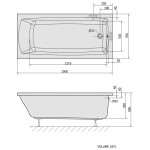 POLYSAN - LILY obdĺžniková vaňa 150x70x39cm, biela 72273