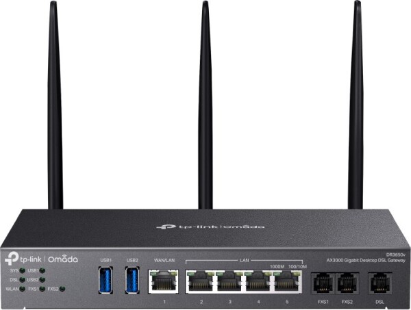 TP-Link Omada DR3220v-4G4G+ Cat6 Gigabit Rackmount DSL Gateway
