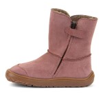 Dievčenské zimné barefoot topánky TEX SUEDE Dark Pink G3160250 - 38