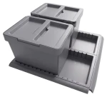 Elletipi METROPOLIS PTC22 / Vstavaný odpadkový kôš / do zásuvky / veko Flip- UP / 12+12 L