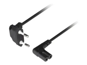 Lanberg CEE7/16 - C7 čierna / Napájací kábel / uhlový / 1,8 m / VDE (CA-C7CA-12CC-0018-BK)