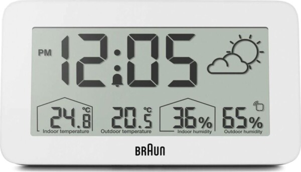 Braun Braun BC 13 W DCF Digital Weather Station white