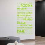 Veselá Stena Samolepka V tomto dome Farba: šedá, Veľkosť: 100 x 207 cm