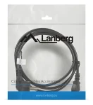 Lanberg CA-C13C-11CC-0018-BK čierna / Napájací kábel / C13 90° / CEE7/7 / 1,8 m (CA-C13C-11CC-0018-BK)