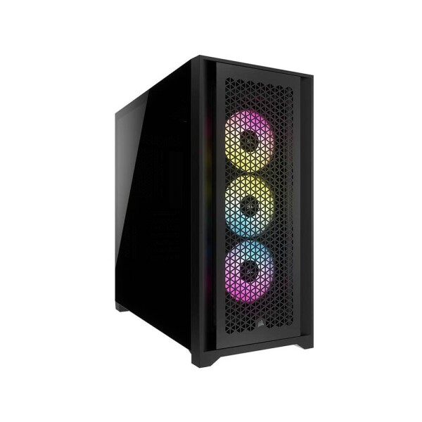 Corsair iCUE 5000D RGB Airflow čierna / E-ATX / 2x USB 3.2 / USB-C / 3x 120mm / bez zdroja / priehľadná bočnica (CC-9011242-WW)