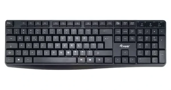 Equip Klávesnica US čierna / Klávesnica / Káblová / QWERTY / 105 kláves / 1,5 m (245215)