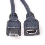 PremiumCord Kábel predlžovací micro USB 2.0 male-female 5m čierna (ku2me5f)