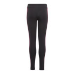 Dámske legíny s 3 prúžkami Jr IC3627 Black with Pink - Adidas 164 černá s růžovou