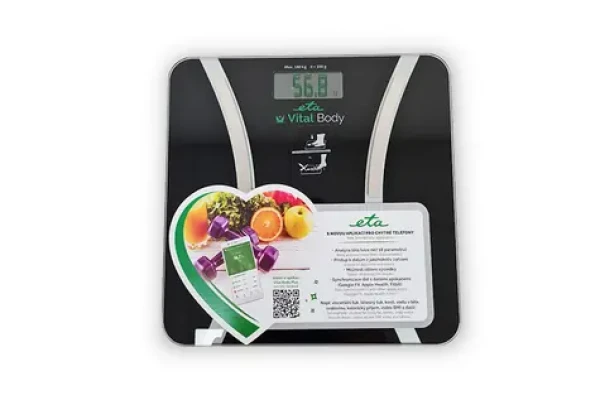 ETA ETA678090000 Vital body čierna / osobná digitálna váha / nosnosť max 180 Kg / presnosť na 100 g / pamät až pre 8 osôb (ETA678090000)