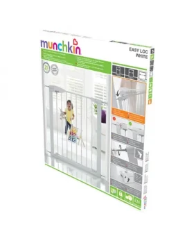 Munchkin - Bezpečnostná detská zábrana Easy Loc biela so 7 cm rozšírením / do 24 mesiacov (8595119388566)