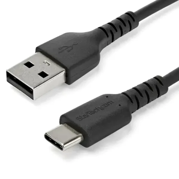 StarTech USB-C na USB-A (2.0) 2 m / Nabíjací a dátový kábel / Aramidové opletenie / TPE plášť (RUSB2AC2MB)