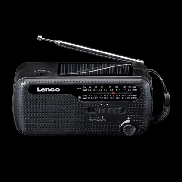 Lenco Lenco MCR-113 Notfall-Radio Kurbel/Solar/Akku schwarz