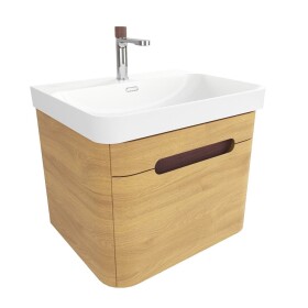 Kúpeľňová skrinka s umývadlom SAT Fusion 57,5x43x45 cm dub medový mat SATFUSION60DMUBA SATFUSION60DMUBA