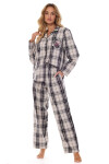 L&L 2475 Roxy dlhé/r S-2XL dámske pyžamo so zipsom Ruda M