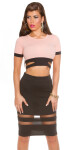 Sexy Koucla Bi-color CropTop with CutOuts