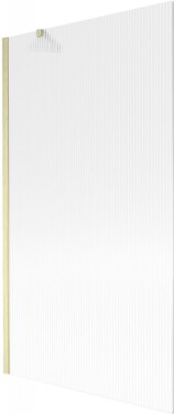 MEXEN/S - Next vaňová zástena FIX 100 x 150, prúžky, zlatá kartáčovaná 895-100-000-00-09-55
