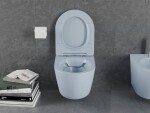 MEXEN - Lena Závesná WC misa Rimless vrátane sedátka s slow, Duroplast, šedomodrá mat 30224069