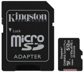 Kingston Canvas Plus microSDXC 512GB s adaptérom / UHS-I V10 / U1 / Class 10 (SDCS2/512GB)