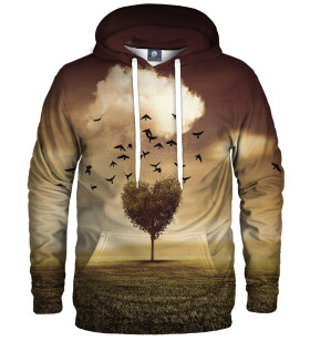 Aloha From Deer Tree Heart Hoodie HK AFD036 Brown