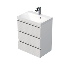 Kúpeľňová skrinka s umývadlom SAT Cube Way 60x71x40 cm biela mat CUBE3D603ZB CUBE3D603ZB