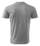 Tričko s výstrihom do V unisex tmavo šedá modrá 2XL