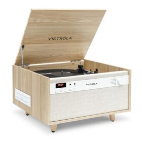 Victrola VTA-820SB-NAT-INT Century béžová / Gramofón / 3 rýchlostné / BT / RCA / 3.5mm jack (5060647651138)