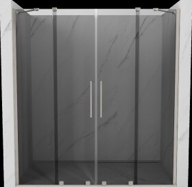 MEXEN/S - Velar Duo posuvné sprchové dvere 200, grafit, nikel kartáčovaný 871-200-000-42-97