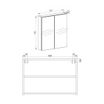 Mereo Kúpeľňová galerka 60 cm, zrkadlová skrinka, dub Riviera CN716GRN