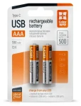 Colorway nabíjacia batéria AAA 590 mAh / Nabíjacia batéria / 1,5 V / USB-C / 2 ks (CW-UBAAA-09)