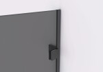 CERANO - Sprchová zástena Walk-in Orbis Round Ľ/P - 8 mm - okrúhla vzpera - čierna matná, grafitové sklo - 110x200 CER-978732