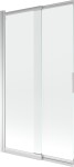 MEXEN - Fox 2-krídla posuvná vaňová zástena 100 x 150, transparent, chróm 891-100-002-01-00
