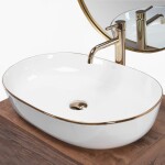 REA - Umývadlo na dosku CLEO White Gold Edge REA-U6211