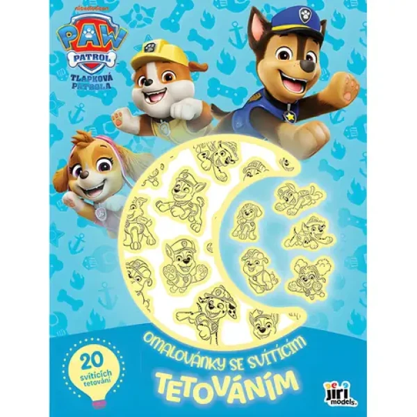 JIRI MODELS Omaľovánky so svietiacim tetovaním Tlapková patrola