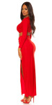 Sexy Koucla Party Dress with XXL Leg Slit red L