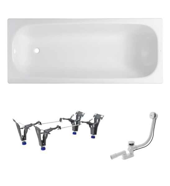 Obdĺžniková vaňa SAT Vivien 170x70 cm smaltovaná oceľ ľavá aj pravá SATVIVI170AN SATVIVI170AN