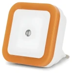 Entac Nočné svetlo hranaté bielo-oranžové / Nočné LED svetlo / senzor súmraku / 0,5 W / 25 lm / 3000 K (ENL-CS-0.5W-DSO)