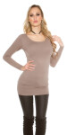 Trendy Koucla pullover with lace and cording Einheitsgroesse