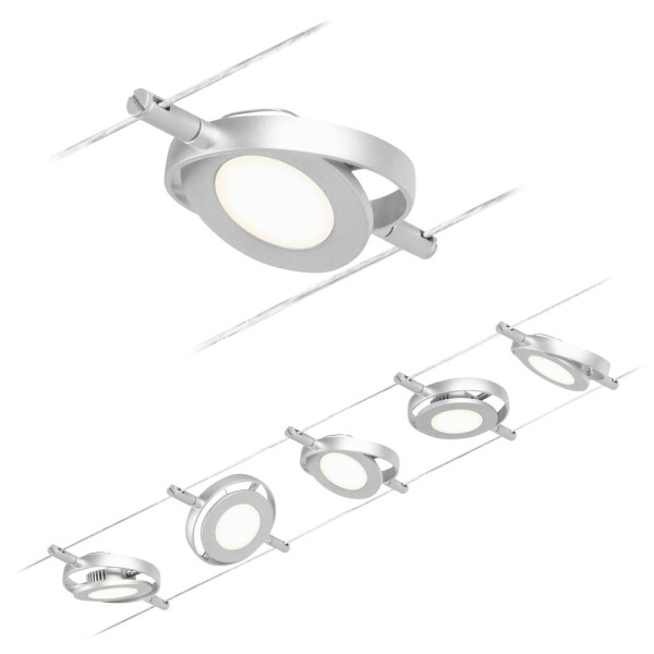 Paulmann RoundMac 94414 kompletný systém lankových svietidiel pevne zabudované LED osvetlenie LED chróm (matný); 94414