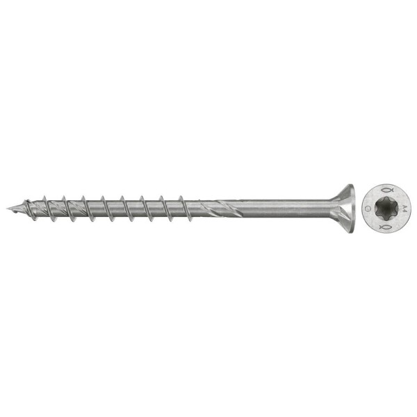 Fischer 574136 skrutky do drevotriesky 6 mm 60 mm TX Nerezová oceľ 100 ks; 574136