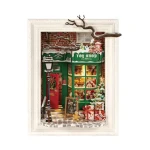 Robotime Rolife DIY 3D drevené puzzle Santove hračkárstvo s LED osvetlením