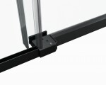 HOPA - Sprchové dvere BELVER BLACK - Farba rámu - Čierna, Rozmer A - 120 cm, Smer zatvárania - Univerzálny Ľavé / Pravé, Výplň - Číre bezpečnostné sklo - 8 mm BCBELV12BCN