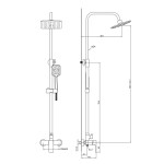 AQUALINE - FACTOR sprchový stĺp, chróm FC960